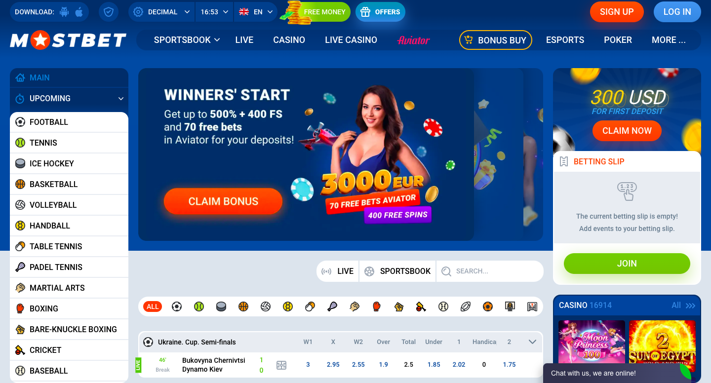 Mostbet promo code homepage